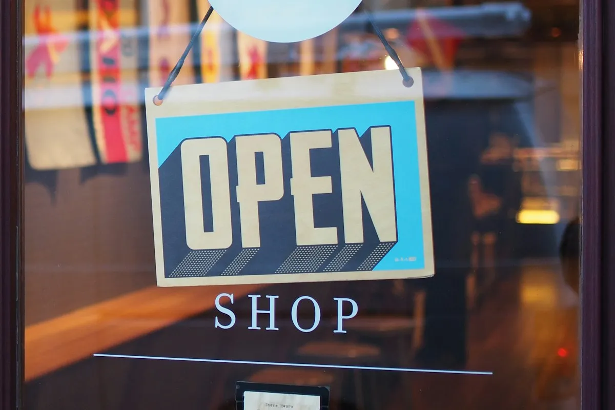 Open retail storefront representing business growth