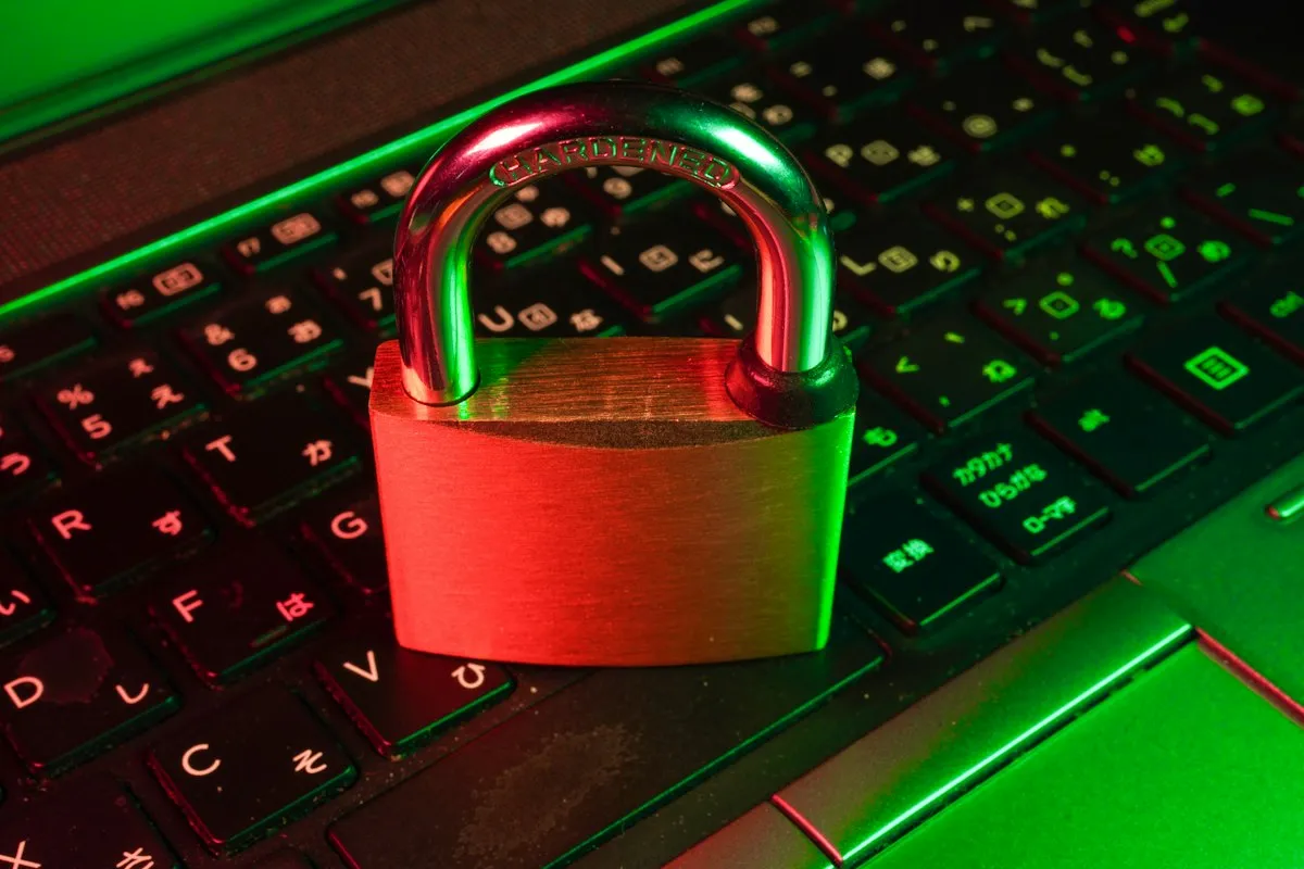 Security lock on a protected technology workstation